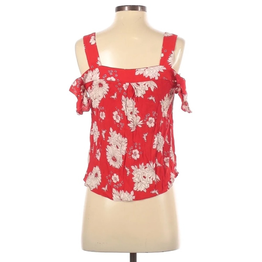 Skies Are Blue Cold Shoulder Blouse